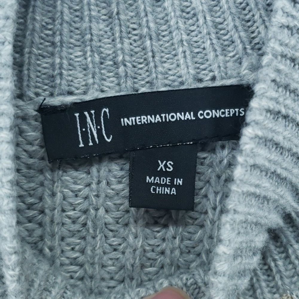 Inc International Concepts Sequin Tunic Gray Size XS *Flaw* (hanger) - Picture 2 of 9